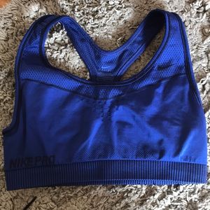 Royal blue Nike pro sports bra